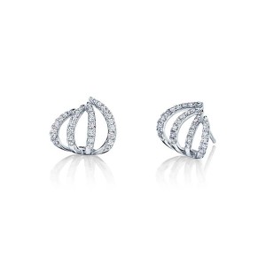 18K Diamond Cuff Earrings